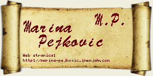 Marina Pejković vizit kartica